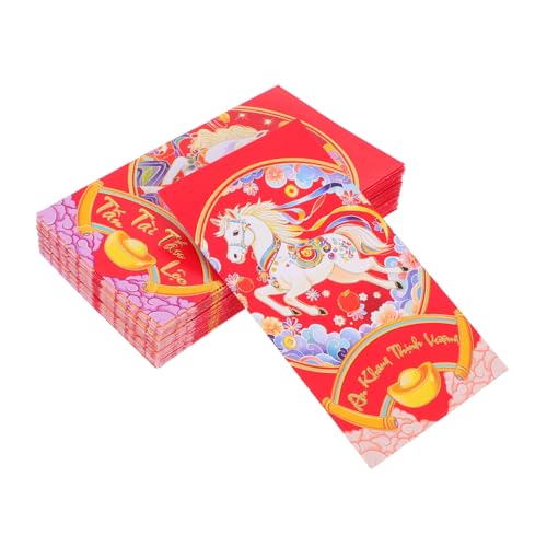 OFFSCH 60 Stück Lunar Year Geldumschläge Vietnamesische Hong Bao Rote Umschläge Pferdejahr Glücksumschläge für Chinesisches Frühlingsfest Multikulturelle Papierumschläge OFFSCH 60 Stück Lunar Year Geldumschläge Vietnamesische Hong Bao Rote Umschläge Pferdejahr Glücksumschläge für Chinesisches Frühlingsfest Multikulturelle Papierumschläge von OFFSCH