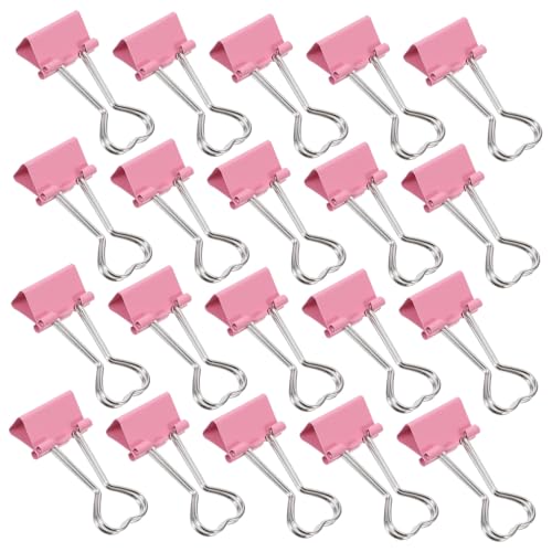 OFFSCH 60 Stück Teiliges Metall Binder Clips mit Herzform Griff Mini Lange Klammern aus Robustem Metall Süße Rosa Büroklammern für Schüler Dokumentenorganisation Praktisch und Sicher für OFFSCH 60 Stück Teiliges Metall Binder Clips mit Herzform Griff Mini Lange Klammern aus Robustem Metall Süße Rosa Büroklammern für Schüler Dokumentenorganisation Praktisch und Sicher für von OFFSCH