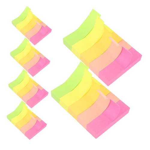 OFFSCH 600 Stück Bunte Haftnotizen Index Tabs Selbstklebend Kleine Farbige Seitenmarker Notizbuch Etiketten Zuverlässige Haftung Handlich Tragbar für Schule Büro Zuhause von OFFSCH