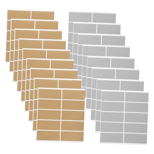 OFFSCH 600 Stück Scratch Off Sticker Rechteckig Silber und Gold Selbstklebend für DIY Gewinnspiele Geheime Botschaften Gender Reveal Überraschungen Saubere Entfernung Vielseitig von OFFSCH