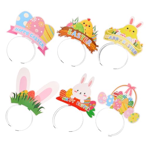 OFFSCH 6pc Ostern Themen Stirnband Haar Hoops Zubehör Ostern Party Haar Verschluss Für Jungen Und Mädchen Erwachsene OFFSCH 6pc Ostern Themen Stirnband Haar Hoops Zubehör Ostern Party Haar Verschluss Für Jungen Und Mädchen Erwachsene von OFFSCH