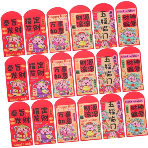OFFSCH 72 Stück Jahr Des Pferdes Frühlingsfest Hongbao Rote Umschläge Traditionelle Chinesische Papiergeldumschläge für Neujahrsfeierlichkeiten und Familienzusammenkünfte von OFFSCH