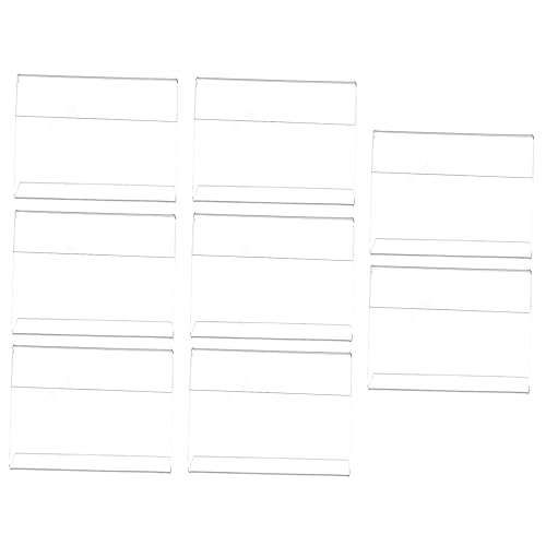 OFFSCH 8 Stück Preisschild Display Regal Regale Displayständer Displayhalter Transparenter Menüständer Menüanzeige Transparente Poster Menühalter Für Büro Menühalterständer von OFFSCH