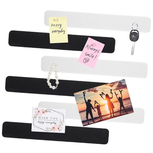 OFFSCH 8 Stück Teiliges Filz-pinnwand Korkstreifen und Pushpins Selbstklebende Büro Klassenzimmer-memo-boards Vielseitige Filz Korkstreifen für Notizen und Nachrichten von OFFSCH