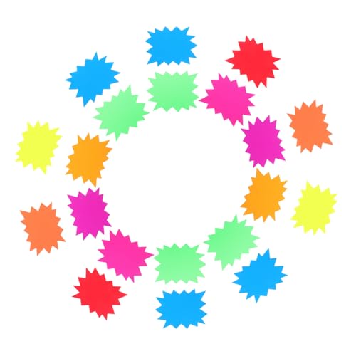 OFFSCH 80 Stück Fluoreszierende Stern burst Verkaufsschilder Blanko Aufkleber für Einzelhandel Leicht Haftende Werbeetiketten Wiederverwendbare Preisschilder für Supermarkt und Party OFFSCH 80 Stück Fluoreszierende Stern burst Verkaufsschilder Blanko Aufkleber für Einzelhandel Leicht Haftende Werbeetiketten Wiederverwendbare Preisschilder für Supermarkt und Party von OFFSCH