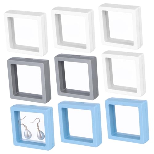 OFFSCH 9 Stück Teiliges Transparentes Schmuckdisplay Schwebender für Vielseitige Verwendung für Schmuck Kunst und Dekoration Hochwertiger Kunststoff von OFFSCH