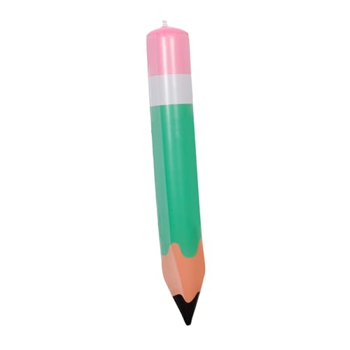 OFFSCH Aufblasbare Große Bleistift Deko PVC Grün Langlebiger Back To School und Partyballon Leichtes Sicheres Fotorequisit für Klassenzimmer und Bühnen Dekoration von OFFSCH