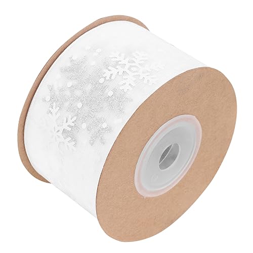 OFFSCH Breites Glitzer Schneeflocken Geschenkband DIY Geschenkverpackungsband für Weihnachten Wiederverwendbares Deko Band für Weihnachtsbaum und Partygestaltung OFFSCH Breites Glitzer Schneeflocken Geschenkband DIY Geschenkverpackungsband für Weihnachten Wiederverwendbares Deko Band für Weihnachtsbaum und Partygestaltung von OFFSCH