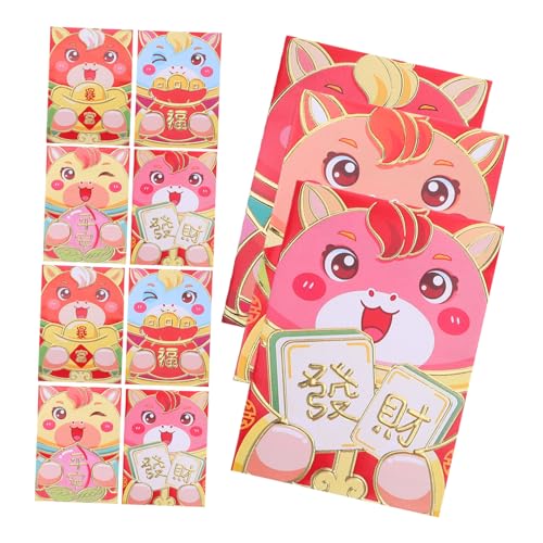 OFFSCH Chinesische Neujahrsumschläge Stabile Hong Bao mit Cartoon Pferd Traditionelle Glücksgeldumschläge für Frühlingsfest Vielseitig für Familie und Freunde OFFSCH Chinesische Neujahrsumschläge Stabile Hong Bao mit Cartoon Pferd Traditionelle Glücksgeldumschläge für Frühlingsfest Vielseitig für Familie und Freunde von OFFSCH