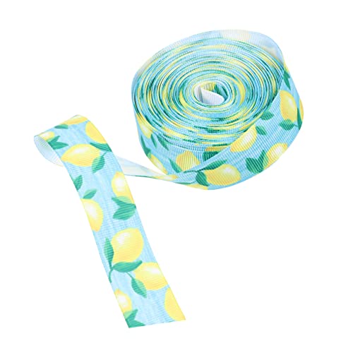 OFFSCH Dekoratives Geschenkband mit Zitronenmuster Breit Polyester Geschenkverpackungsband für Partydekoration DIY Bastelarbeiten und Festtagsgeschenke OFFSCH Dekoratives Geschenkband mit Zitronenmuster Breit Polyester Geschenkverpackungsband für Partydekoration DIY Bastelarbeiten und Festtagsgeschenke von OFFSCH