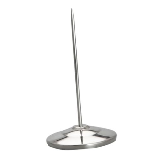 OFFSCH Edelstahl Memohalter mit Schwerem Rutsch Boden Kreativer Zettelspieß für Rechnungen Belege und Menüs Geeignet für Gastronomie Büro und Restaurant von OFFSCH