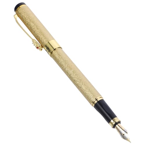 OFFSCH Füllfederhalter für Kalligrafie Ergonomischer Kleiner Stift aus Iraurita Tragbarer Schreibfeder mit Feiner Spitze Metall Füllfederhalter für Büro und Schule für Journaling von OFFSCH