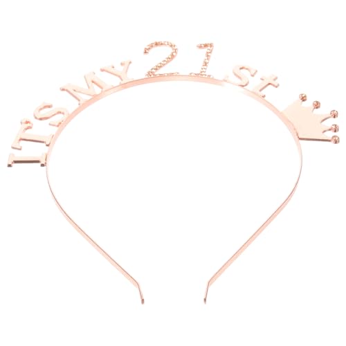 OFFSCH Geburtstags Haarreif mit Krone und Funkelnden Strass Nummern und Buchstabenbasiertes Design Goldener Haarschmuck für Mädchen Kinderfreundlicher Party Kopfschmuck Festliches von OFFSCH