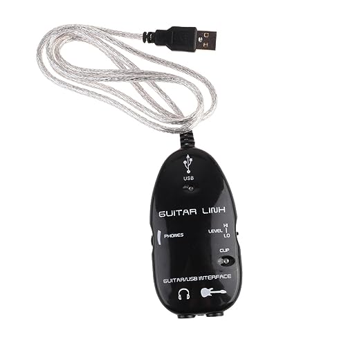 OFFSCH Gitarre Audio Kabel USB Verbindungskabel Effektgerät Instrumentenleitung Schwarz für Mann Frau Abgeschirmt Geräuschfrei Langlebig von OFFSCH