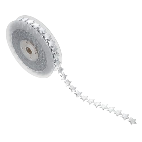 OFFSCH Glänzendes Weihnachts-dekoband mit Geprägten Fünfzackigen Sternen Langlebiges Vielseitiges Geschenkband für DIY Party Baumschmuck Festliche Atmosphäre OFFSCH Glänzendes Weihnachts-dekoband mit Geprägten Fünfzackigen Sternen Langlebiges Vielseitiges Geschenkband für DIY Party Baumschmuck Festliche Atmosphäre von OFFSCH