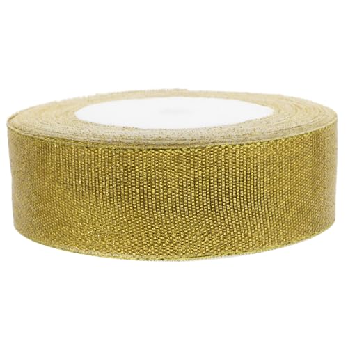 OFFSCH Gold Glitzerndes Geschenkband Metallic Stoffband mit Funkelndem Finish für Geschenkverpackung Blumen Basteln Hochzeit Partydekoration OFFSCH Gold Glitzerndes Geschenkband Metallic Stoffband mit Funkelndem Finish für Geschenkverpackung Blumen Basteln Hochzeit Partydekoration von OFFSCH