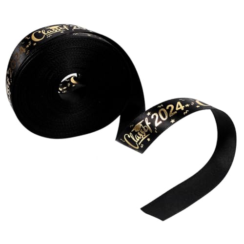 OFFSCH Graduationsband Polyester Satin Breit mit Goldener Prägung Dekoratives Geschenkband für Geschenkverpackung DIY Schleifenband für Abschlussfeier Dekoration OFFSCH Graduationsband Polyester Satin Breit mit Goldener Prägung Dekoratives Geschenkband für Geschenkverpackung DIY Schleifenband für Abschlussfeier Dekoration von OFFSCH