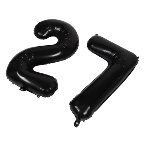 OFFSCH Große Schwarze Folienballons Zahlen Geburtstag Jubiläum Feier Dekoration Langlebig Aluminiumfolie Schnell Aufblasbar für Party Veranstaltungsort Geeignet von OFFSCH