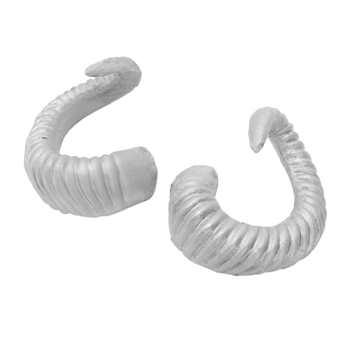 OFFSCH Halloween Haarreif mit Silbernen Schafshörnern Umweltfreundlich Bequem Kreativer Kopfschmuck für Karneval Kostümparty Festival Party Haardeko für Halloween Cosplay von OFFSCH
