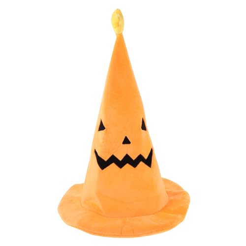 OFFSCH Halloween Hexenhut Kürbisdesign für Damen Bequemer Flechthexenhut als Kostüm-accessoire für Halloween Karneval Maskerade und Weihnachtsfeiern von OFFSCH