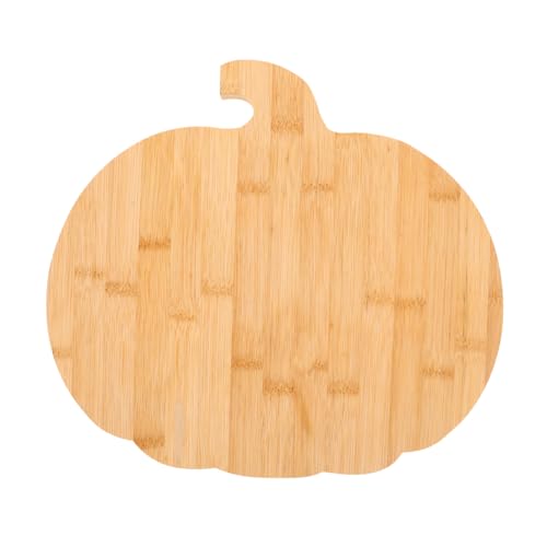 OFFSCH Halloween Kürbis Festliche Holz Servierplatte für Käse Wurst Obst Gemüse Snack Hygienisch Glatte Oberfläche Einfach zu Reinigen für Mahlzeiten und Party Dekoration von OFFSCH