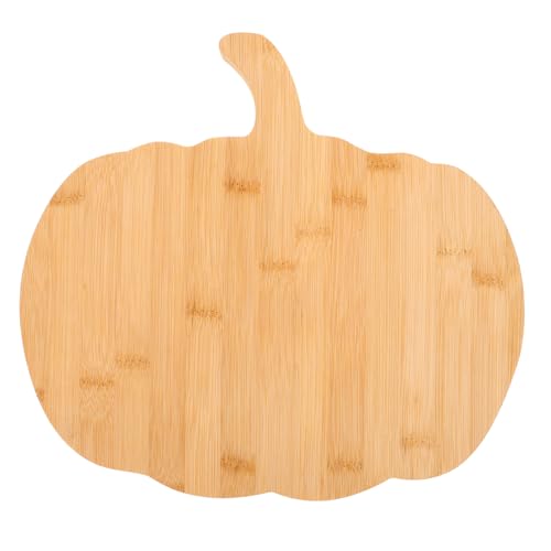OFFSCH Halloween Kürbisform Multifunktionales Holz Dinner Plate Dessert Tray Dekorativer Servierteller für Käse Fleisch Obst Party Herbstfest von OFFSCH