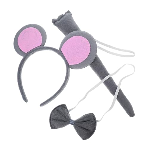 OFFSCH Halloween Mausohren Haarreif Set Teilig mit Grauem Stoff Bequemer und Langlebiger Ratten Stirnband für Party Cosplay Karneval und Fasching Erwachsene OFFSCH Halloween Mausohren Haarreif Set Teilig mit Grauem Stoff Bequemer und Langlebiger Ratten Stirnband für Party Cosplay Karneval und Fasching Erwachsene von OFFSCH