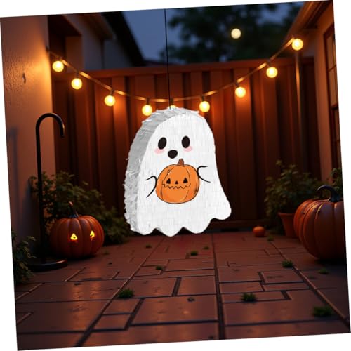 OFFSCH Halloween Pinata mit Hängender Geisterform Dekoratives Pinata für Candy Füllung Robuste Halloween Dekoration für Drinnen und Draußen für Mexikanische Karnevalspartys von OFFSCH