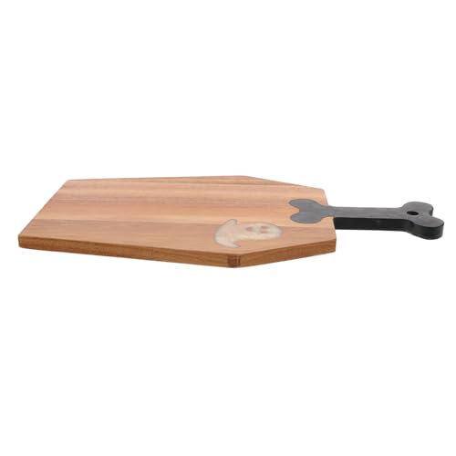OFFSCH Halloween -Schneidebrett Vorspeisenteller aus Holz rustikale Servierplatte Dessertschale Holzstaatsbrett Holzplatte Holzkäsebrett Wurstbrett Essenstablett Speiseteller Harz Kaffee von OFFSCH