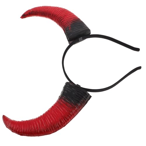 OFFSCH Halloween Teufelshorn Haarreif Rotes Schwarzes Dämonen Horn Stirnband für Karneval Cosplay Party Leichtes Komfortables Kostümzubehör für Fotoshooting und Festliche Verkleidung von OFFSCH