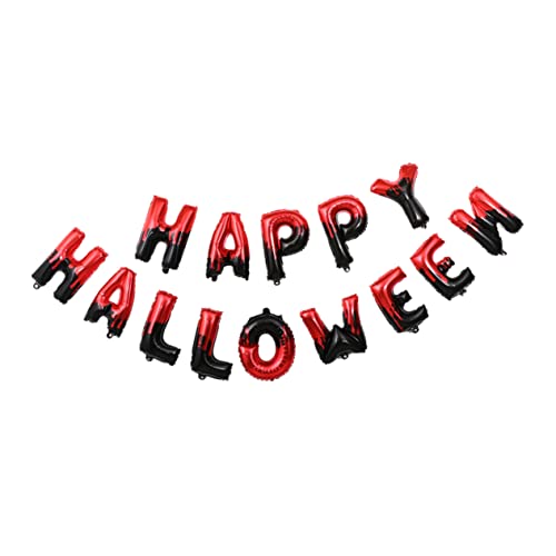 OFFSCH Happy Halloween Luftballons Banner Set Rot Schwarz Folie Buchstaben Dekorationen Party Supplies Halloween OFFSCH Happy Halloween Luftballons Banner Set Rot Schwarz Folie Buchstaben Dekorationen Party Supplies Halloween von OFFSCH