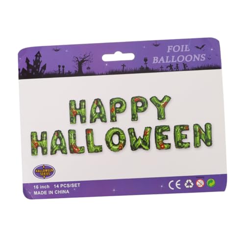 OFFSCH Halloween Party Ballon Set: Folien Buchstaben Ballons Happy Halloween Dekorationen Grün OFFSCH Halloween Party Ballon Set: Folien Buchstaben Ballons Happy Halloween Dekorationen Grün von OFFSCH
