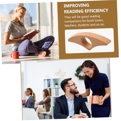 OFFSCH Handgefertigter Daumen buchseitenhalter aus Buchenholz mit Ergonomischem Finger ring Einhändig Bedienbar Schützt Buchseiten vor Kratzern Geschenk für Lehrer Leseratten und OFFSCH Handgefertigter Daumen buchseitenhalter aus Buchenholz mit Ergonomischem Finger ring Einhändig Bedienbar Schützt Buchseiten vor Kratzern Geschenk für Lehrer Leseratten und von OFFSCH