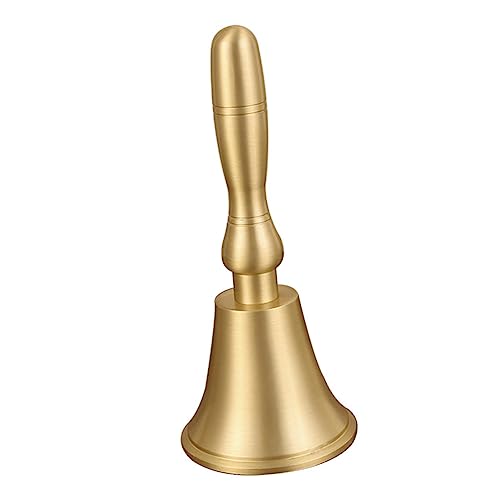 OFFSCH Handglocke aus Reinem Kupfer Klassische Tischglocke für Empfangsglocke mit Ergonomischem Griff für Restaurant Hotel oder Kreative Spiele Musikinstrument für Junge OFFSCH Handglocke aus Reinem Kupfer Klassische Tischglocke für Empfangsglocke mit Ergonomischem Griff für Restaurant Hotel oder Kreative Spiele Musikinstrument für Junge von OFFSCH