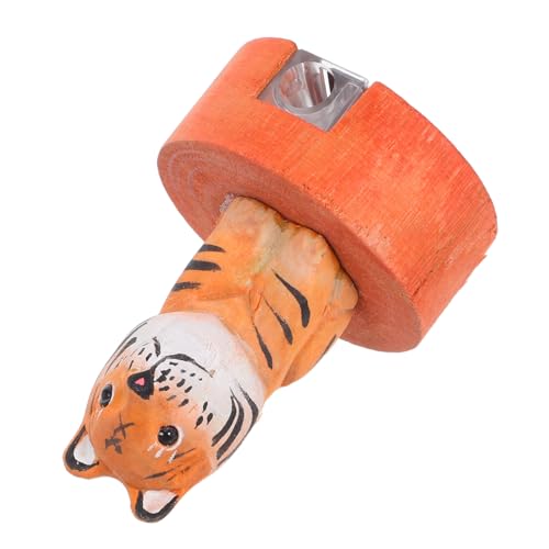 OFFSCH Handlicher Holz-Anspitzer im Niedlichen Tiger-design Manuell Praktisch und Tragbar für Schule Zuhause und Unterwegs Zuverlässiges Langlebiges Schreibwaren-accessoire für von OFFSCH
