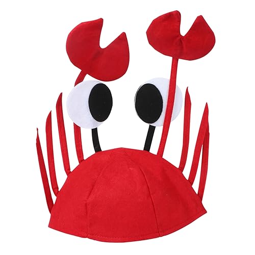 OFFSCH Krabbenhut Für Erwachsene Halloween Lustige Hüte Verstellbarer Verschluss Hinten Für Ostern Karneval Meeresfrüchte-festivals von OFFSCH