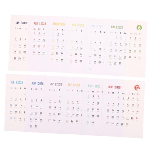 OFFSCH Kreativer Jahresplaner Aufkleber Selbstklebender Kalender Monate Tisch und Wandkalender Sticker für Büro Schule Zuhause Tägliche Planung von OFFSCH