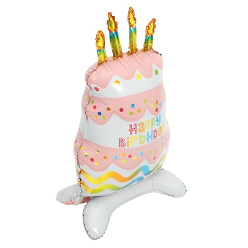 OFFSCH Kuchen -aluminium -filmballon Layout-szenenballon Geburtstagsballons Aus Aluminium Kuchen Luftballons Geburtstagsfeier Ballon Partyballon Stehender Kuchenballon Aluminiumfolie von OFFSCH