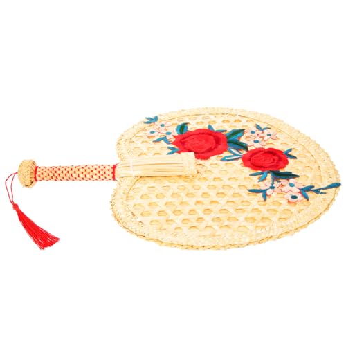 OFFSCH Natürlicher Handfächer Aus Holz Chinesischer Gewebter Fächer Sommerfächer Für Erwachsene Und Junge Mädchen Vintage-handfächer Für Zuhause Und Party Dekorativer Fächer von OFFSCH