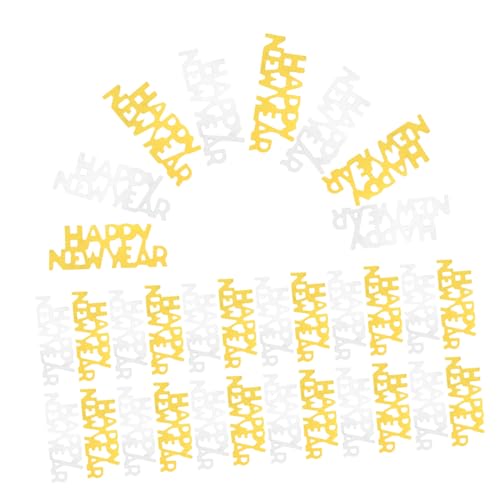 OFFSCH Neujahrs-konfetti Tischdeko Gold Silber Langlebig Vielseitig für Party Feier Geschenkverpackung und Bastelideen von OFFSCH