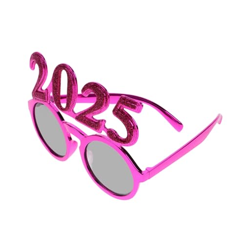 OFFSCH Neujahrs-partybrille Kunststoff Lustige Foto-requisite Rosarot Glitzernd Leichte Silvesterbrille für Feier und Feststimmung OFFSCH Neujahrs-partybrille Kunststoff Lustige Foto-requisite Rosarot Glitzernd Leichte Silvesterbrille für Feier und Feststimmung von OFFSCH