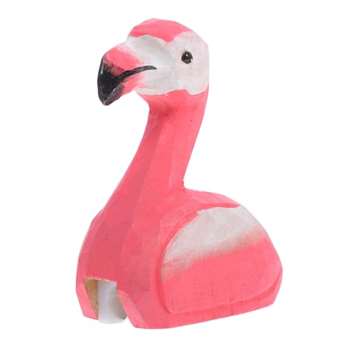 OFFSCH Niedlicher Cartoon Flamingo Bleistiftspitzer aus Holz für Tragbarer Manueller Anspitzer für Schule und Büro Einfach zu Bedienen und Charmantes Design von OFFSCH
