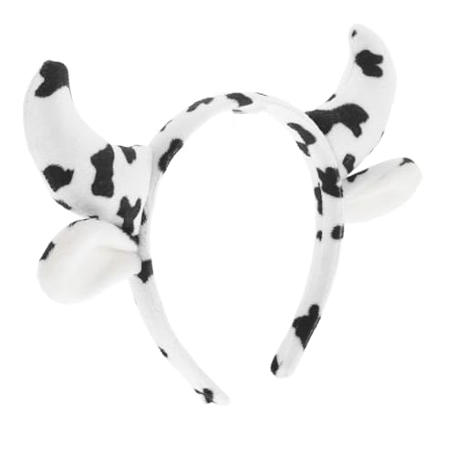 OFFSCH Niedliches Kuhhörner Stirnband Weicher Bauernhof Tierohren Haarreif Süßes Kostüm Zubehör für Erwachsene und Halloween Party Cosplay OFFSCH Niedliches Kuhhörner Stirnband Weicher Bauernhof Tierohren Haarreif Süßes Kostüm Zubehör für Erwachsene und Halloween Party Cosplay von OFFSCH