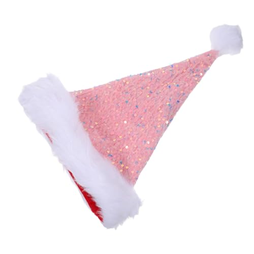 OFFSCH Pailletten Weihnachtsmannmütze Kostümhut Damen Paillettenhut Karneval Foto Requisite Hut Für Fasching Lustige Hüte Für Erwachsene Glitzernde Hüte Für Damen Nikolausmütze von OFFSCH