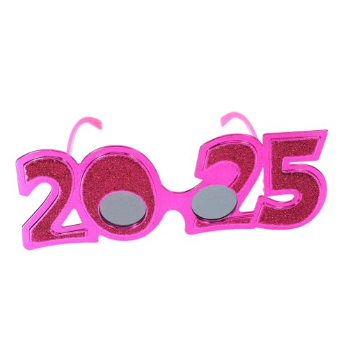 OFFSCH Partybrille Neue Jahreszahl Brille Spaßbrille für Silvester Fotorequisiten und Feierlichkeiten Rosa Kunststoffglas mit Flachem Design OFFSCH Partybrille Neue Jahreszahl Brille Spaßbrille für Silvester Fotorequisiten und Feierlichkeiten Rosa Kunststoffglas mit Flachem Design von OFFSCH
