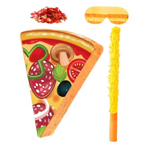 OFFSCH Pizza Piñata Kindergeburtstag Partydeko mit Schlagstab Augenbinde und Konfetti Karton und Krepppapier Lustiges für Cinco De Mayo und Geburtstagsspiele OFFSCH Pizza Piñata Kindergeburtstag Partydeko mit Schlagstab Augenbinde und Konfetti Karton und Krepppapier Lustiges für Cinco De Mayo und Geburtstagsspiele von OFFSCH
