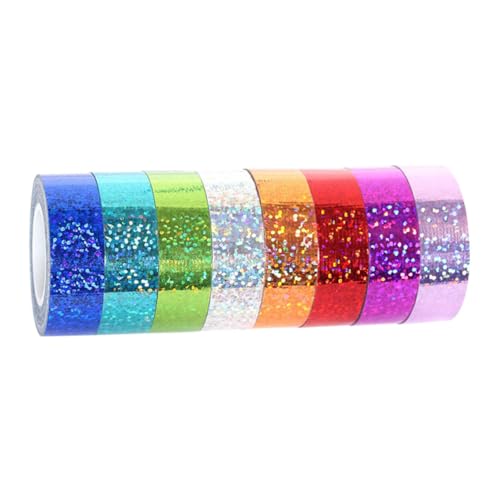 OFFSCH Reflektierendes Glitter Klebeband Farben Selbstklebendes Washi Tape mit Starker Haftung Dekoratives Bastelband für Scrapbooking DIY Kunstprojekte Geschenkverpackung Kreative OFFSCH Reflektierendes Glitter Klebeband Farben Selbstklebendes Washi Tape mit Starker Haftung Dekoratives Bastelband für Scrapbooking DIY Kunstprojekte Geschenkverpackung Kreative von OFFSCH