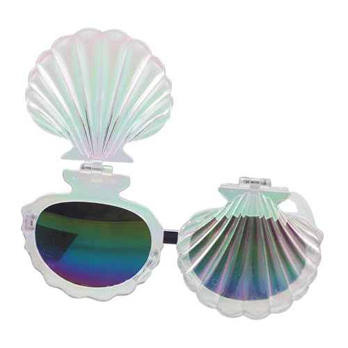 OFFSCH Sonnenbrille in Muschelform Hawaii-partybrille Aus Kunststoff Lustige Strandbrille Für Sommerfestivals Und Poolpartys von OFFSCH