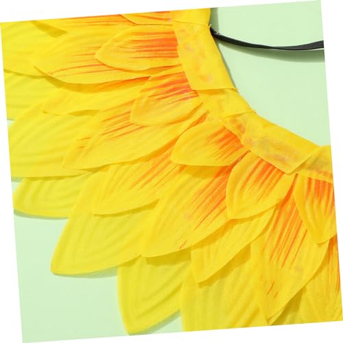 OFFSCH Sonnenblumen Kopfbedeckung mit Elastischem Band Lustiges Kopf Accessoire für Kindergarten Dekoration Sportspiele Requisite Großer Leichter Sonnenblumenkopf für Zufällige Farbe von OFFSCH