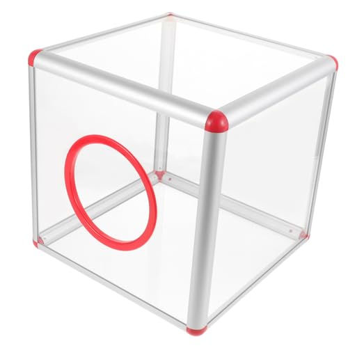 OFFSCH Transparente Acryl Raffle Box Würfelform Spendenbox mit Schlitz für Lose Geldscheine Tickets Vielseitige Eventbox für Firmenfeiern und Events von OFFSCH
